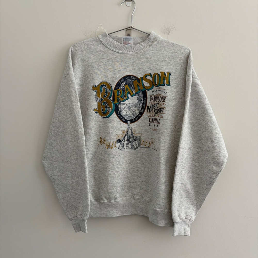 Vintage Hanes Branson Missouri Music Show Sweatshirt Grey XL